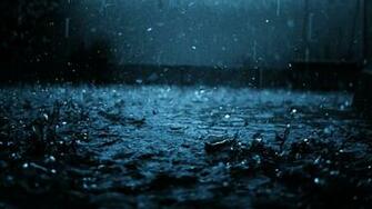 Wallpaper Close Up Drop Black Blue Rain 4k