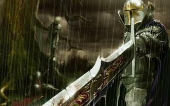 Rain Blood Swords Medieval Warriors Bloody Sword HD Wallpaper Nature