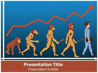 On Human Evolution Template Ppt Background