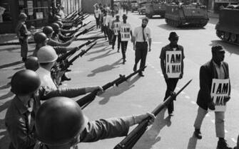 Civil Rights Bw Anarchy Politics Negro People Evil Police Weons