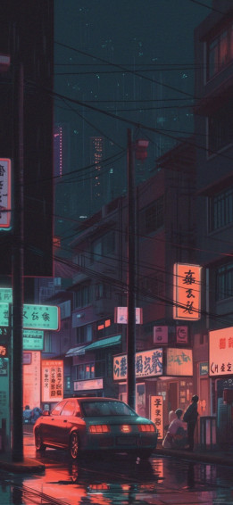 Night Tokyo Street Wallpaper For iPhone