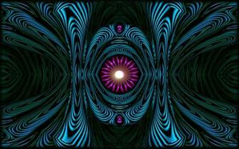 Abstract Blue Pink Fractals Symmetry Kaleidoscope Wallpaper Background