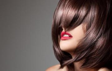 Wallpaper Girl Face Model Hair Haircut Lipstick Red Image