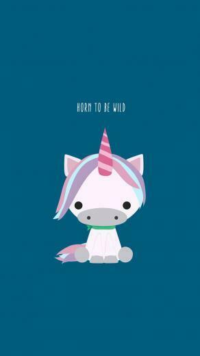 Horn To Be Wild Cute Unicorn iPhone Wallpaper HD