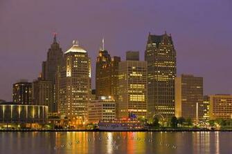 Computer Background The Skyline Of Detroit City In Michigan Usa