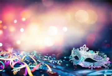 Laeacco Masquerade Ball Mask Glitter Light Bokeh Portrait