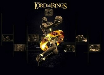 Kobe Bryant Championship Titles Surrounded By The Golden Lord Of