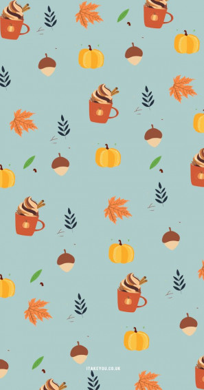 Cute Autumn Wallpaper Aesthetic For Phone Light Blue Fall