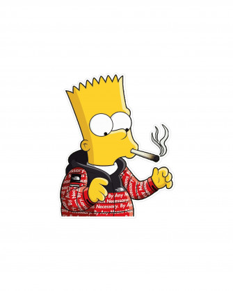 Bart Simpson Weed Hair Casual Wallpaper