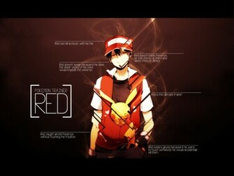 Pokemon Trainer Red Wallpaper
