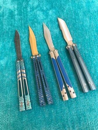 Blue Is Best Butterfly Knife Survival Gear