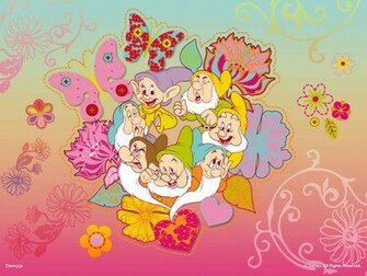 White And The Seven Dwarfs Snow Wallpaper