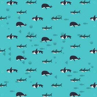Seamless Fishes Background Graphic Pixlr Market