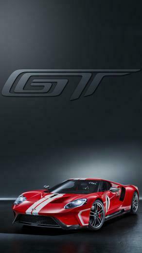 Universal Phone Wallpaper Background Red Ford Gt Super Car
