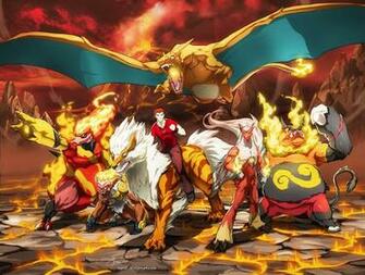 Nintendo Pokemon Mountains Landscapes Fire Lava Blaziken