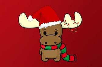 Cute Christmas Reindeer Wallpaper Top