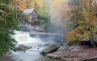 Creek Grist Mill Babcock State Park West Virginia Wallpaper