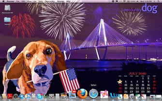 July Computer Wallpaper With Calendar Lowcountry Dog