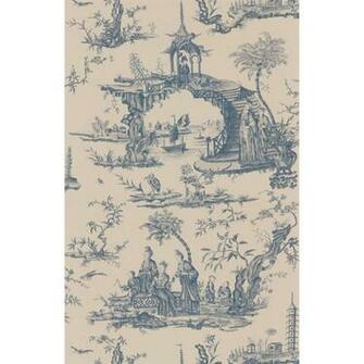 Brewster Blue Chinoiserie Toile Wallpaper Overstock Shopping Top