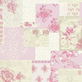 Shabby Chic Pink Rose Wallpaper