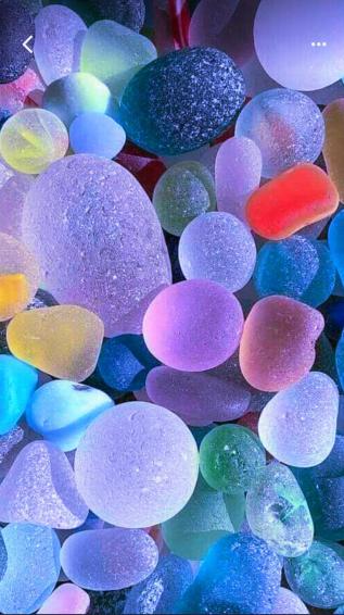 Beach Glass Pebbles Colourful Wallpaper iPhone Stone