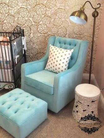 Completed Coral Aqua And Gold Nursery Oh Joy Mums Wallpaper