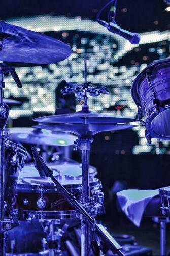 Wallpaper Drums Musical Instrument Lights