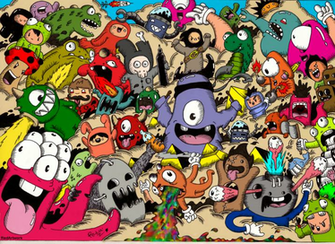 Doodle Monster Invasion Colored Version By Redstar94