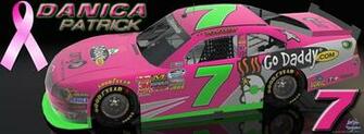 Danica Patrick Go Daddy Pink Car Breast Cancer Awareness Wallpaper