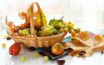 HD Basket Of Autumn Wallpaper
