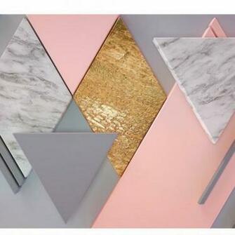 Shipping 3d Marble Surface Wall Triangle Rhombus Geometric
