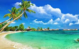 Tropical Beach HD Wallpaper Image