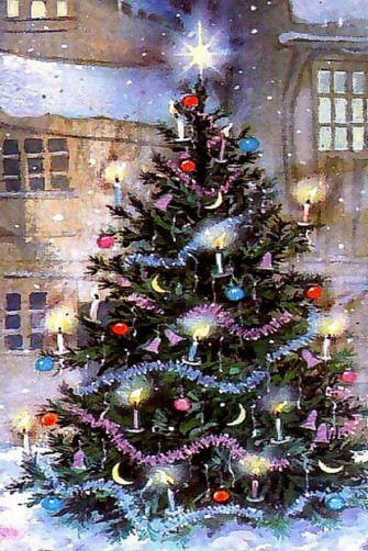 Christmas Tree Inside iPhone Wallpaper