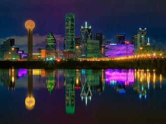 Dallas Skyline Wallpaper At Night