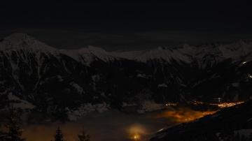 Wallpaper Mountains Night Village Light