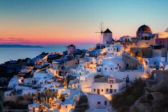 Wallpaper Greece Santorini Notio Aigaio Oia Desktop