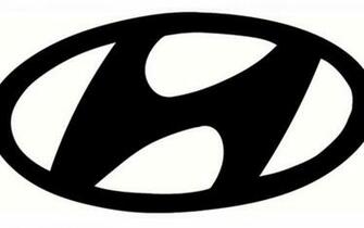 Black Hyundai Logo Image