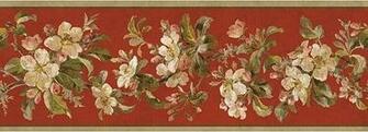 Ge57103b Birds Of Versailles Border Floral Wallpaper Sample