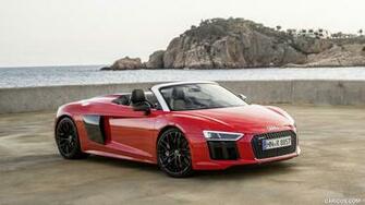 Audi R8 V10 Spyder Color Dynamite Red Front
