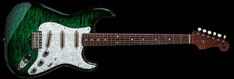 Back Gallery For Green Quilted Maple Guitar