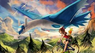 Serena On The Bike Pokemon Wallpaper