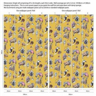 House Of Hackney Empire Wallpaper Ochre H1102 4