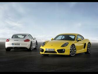 Yellow Porsche Cayman Static Duo Wallpaper