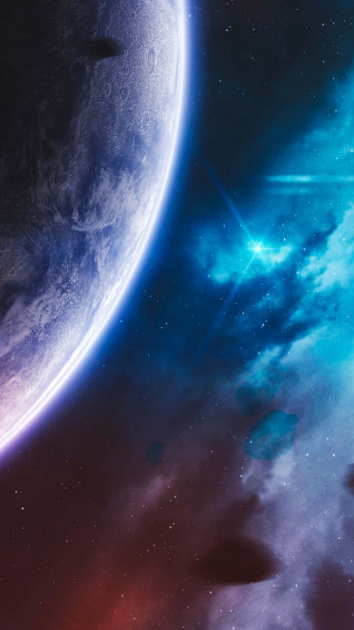 Blue Galaxy iPhone Wallpaper