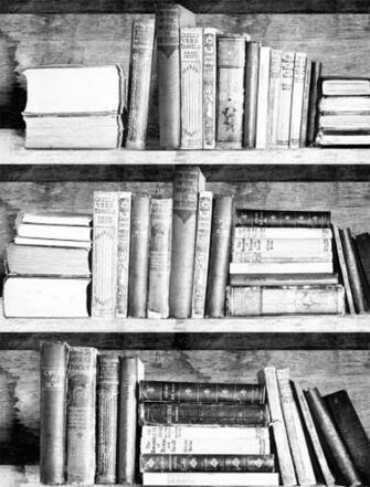 Bookshelf Wallpaper Photocopy
