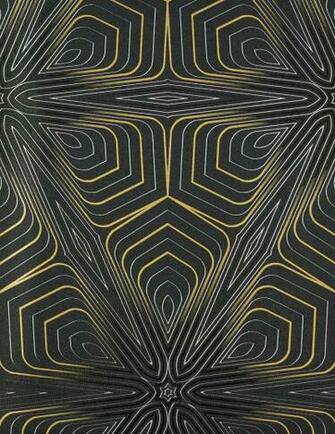 Karim Rashid Non Woven Wallpaper Globalove Design Black Gold