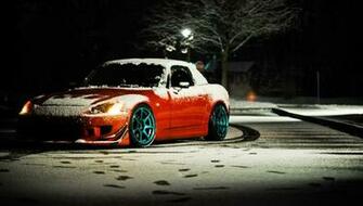 Night Honda Tuning Red S2000 Winter Wallpaper And