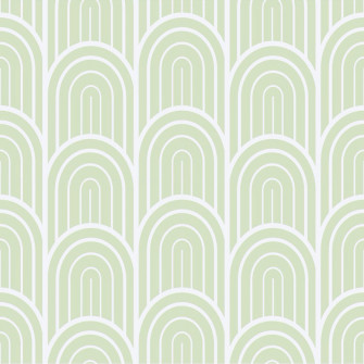 Sage Green Art Deco Wallpaper Self Adhesive The Wallberry