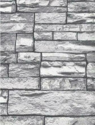 Gray Brick Wallpaper Sample Contemporary By Designers