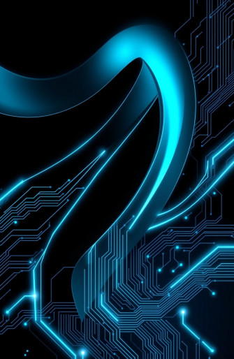 Black And Blue Tech Wallpaper